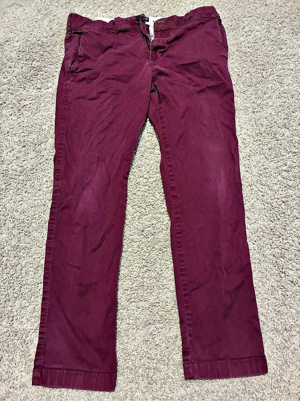 Hollister Men's Burgundy Pants Waist 32x30 Like New